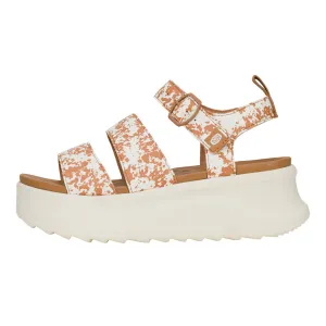 Delray Buckle Animal - Tan/White