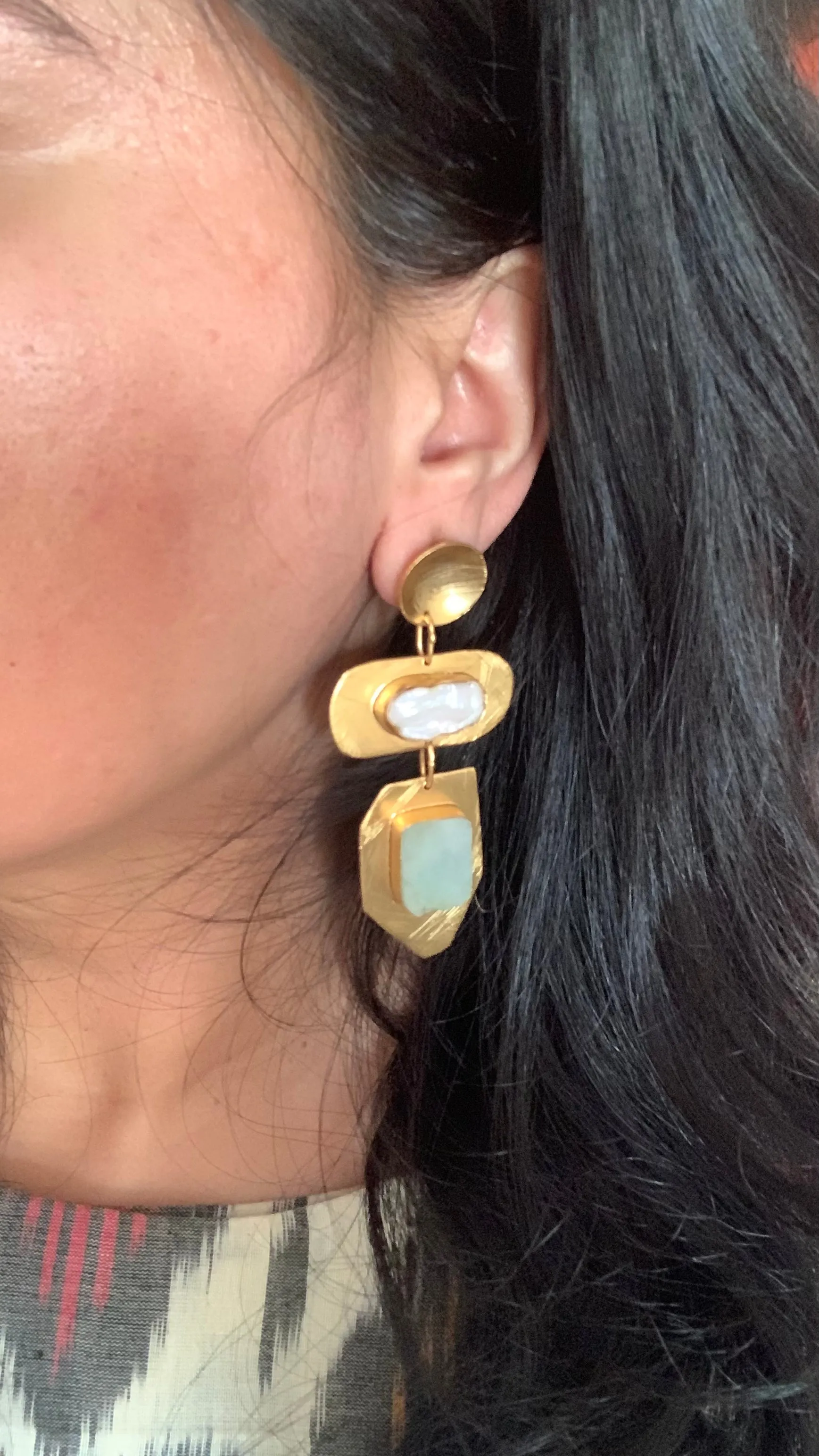 Designer Baroque Pearl Danglers
