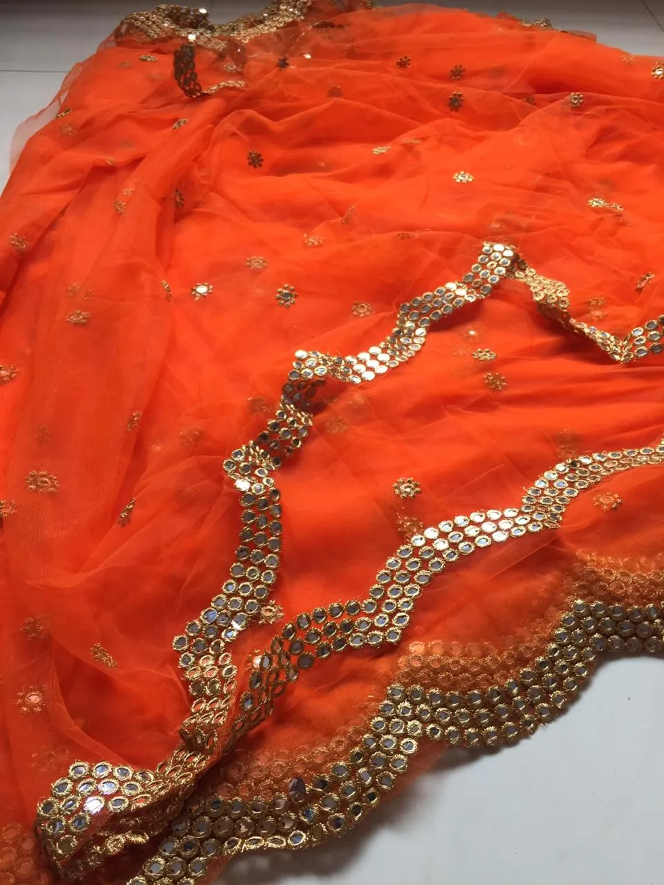 Designer Dupatta In Orange