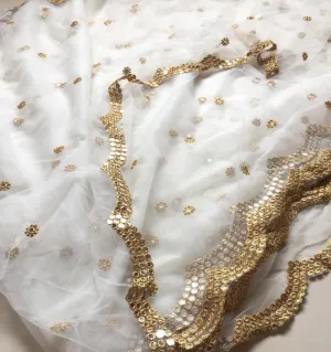 Designer Dupatta In White