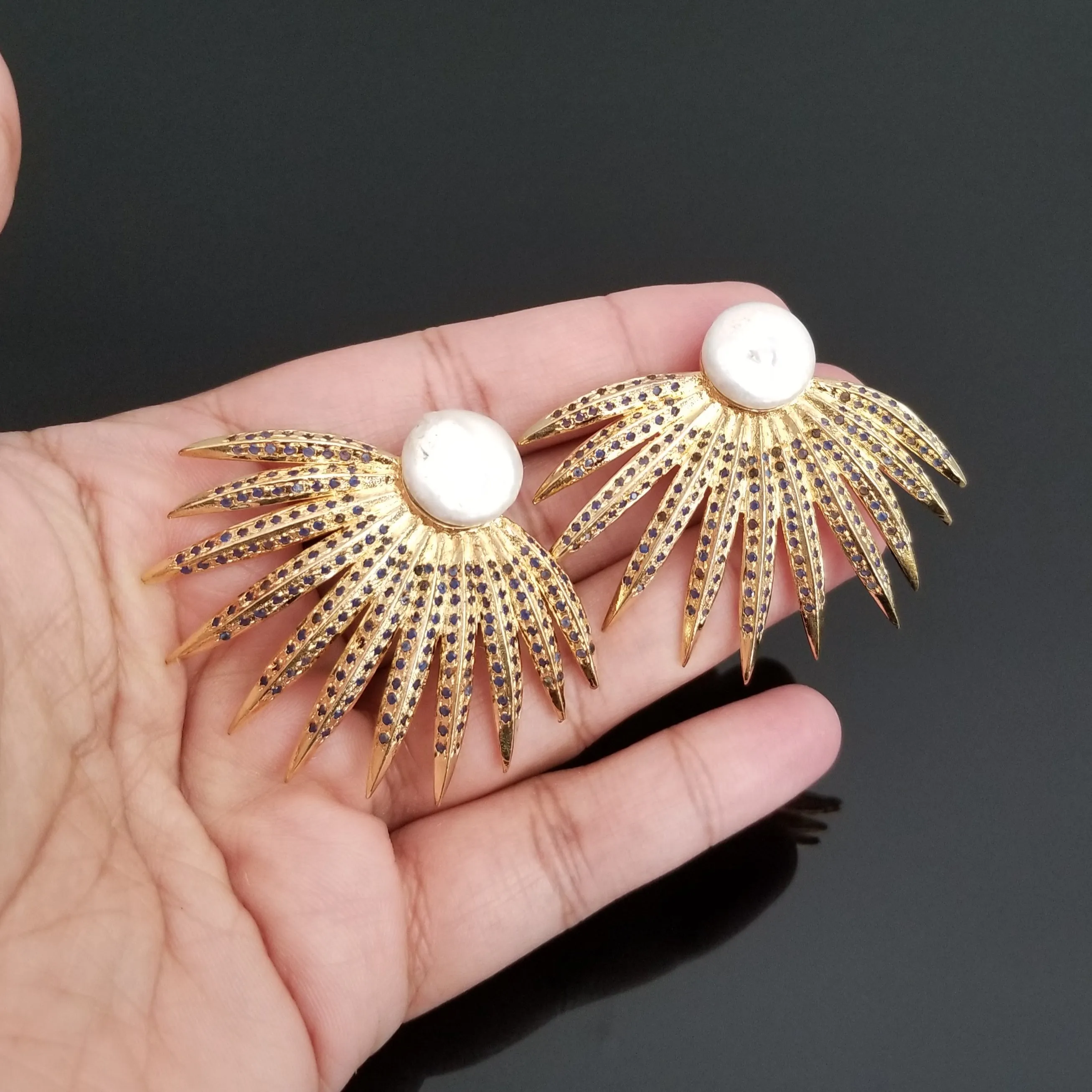 Designer Earrings With Mother of Pearl BT11