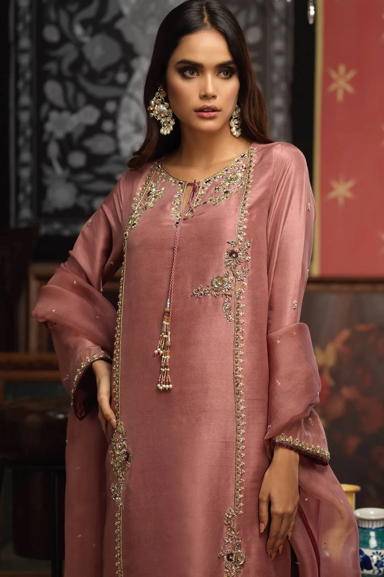 Designer Pink Salwar Kameez Pakistani Eid Dresses