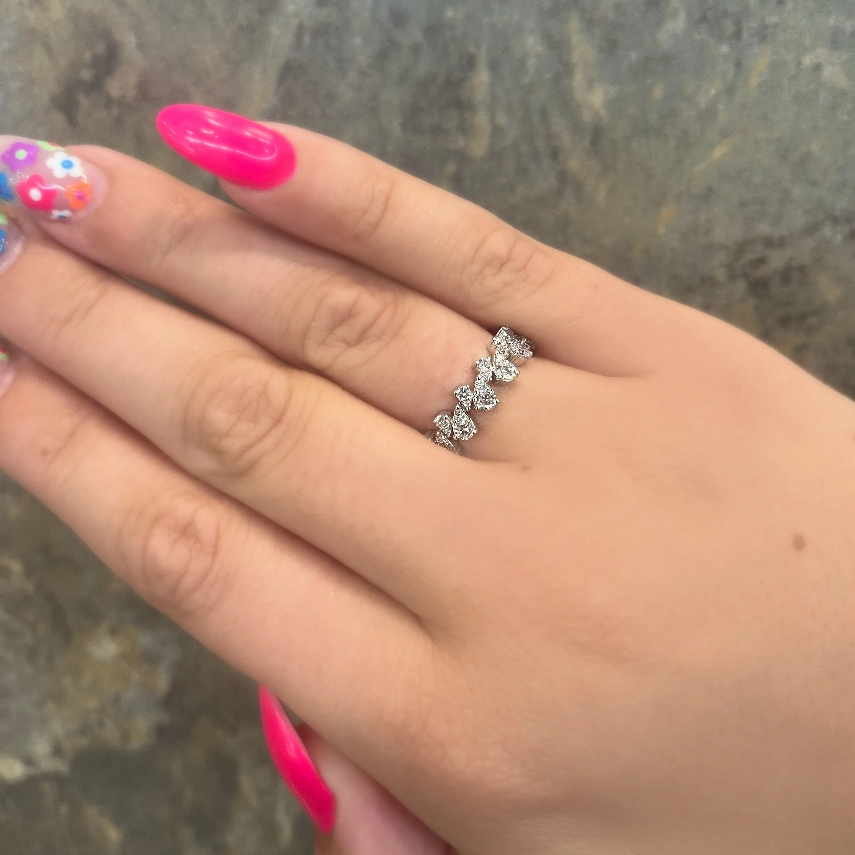 Diamond 2-Row Fashion Ring