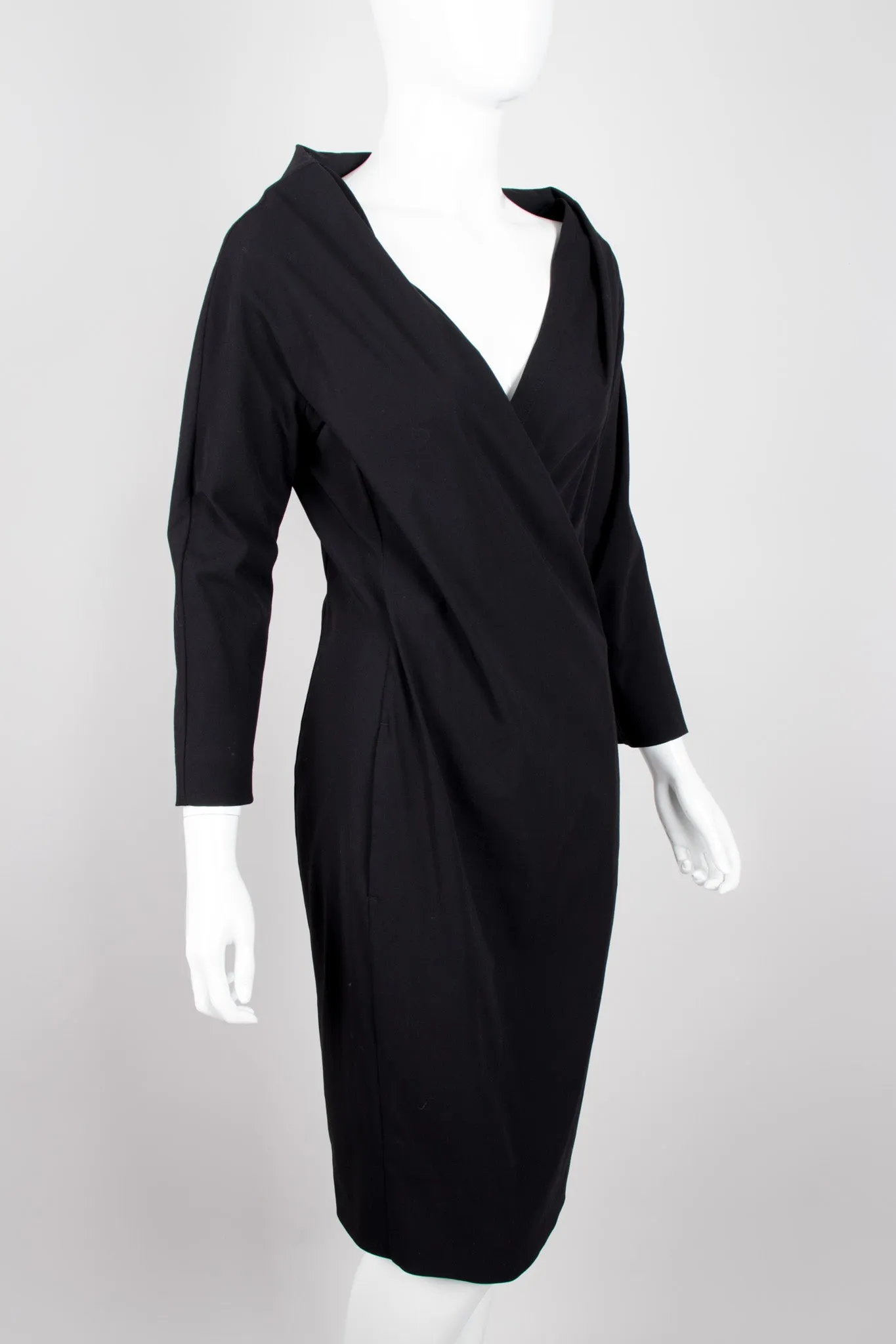 Draped Faux Wrap Dress