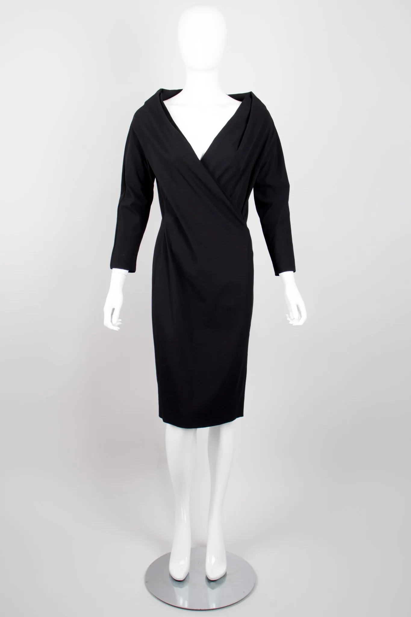Draped Faux Wrap Dress