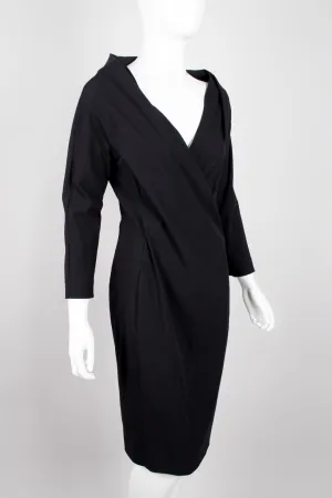 Draped Faux Wrap Dress