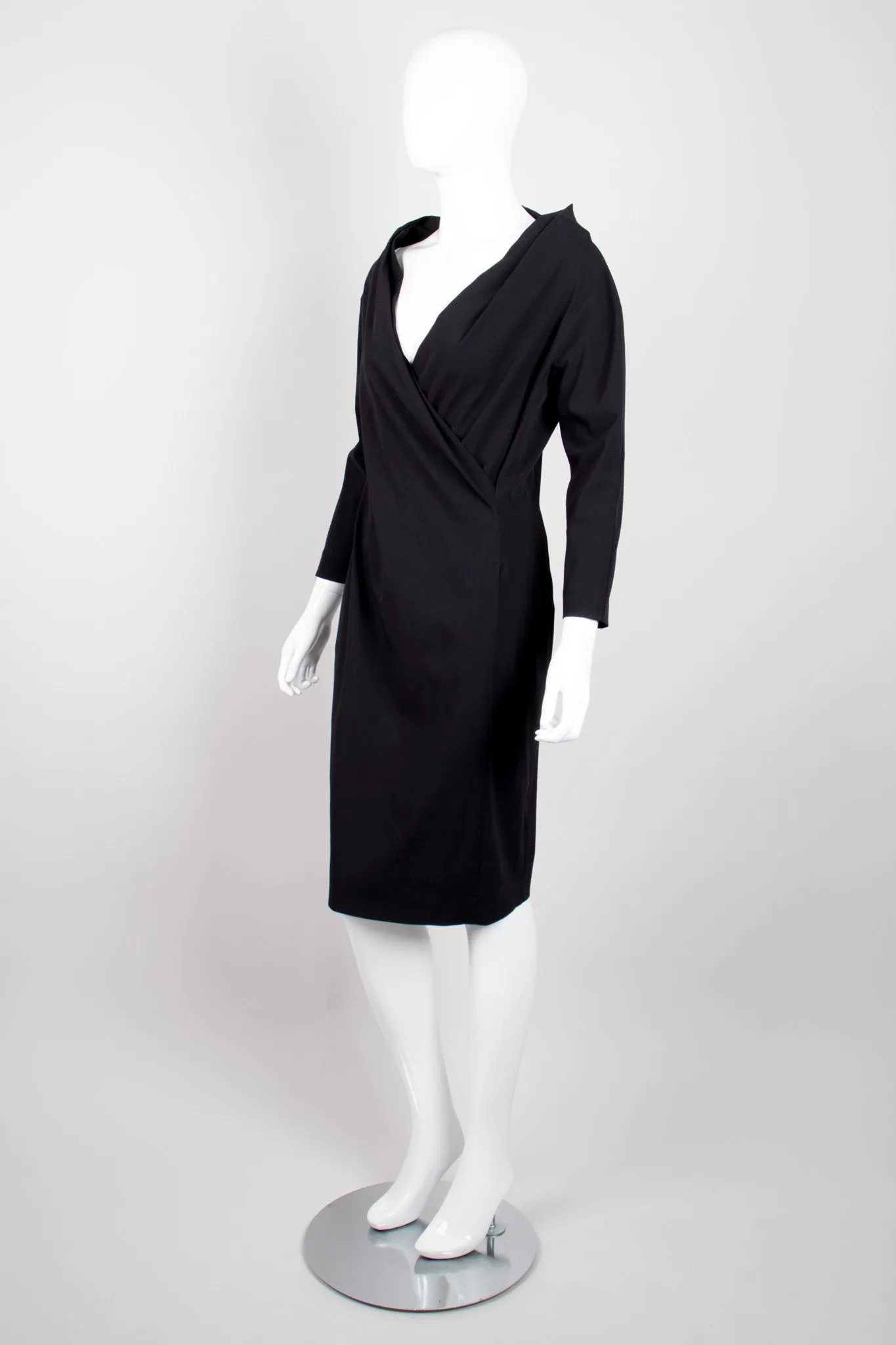Draped Faux Wrap Dress