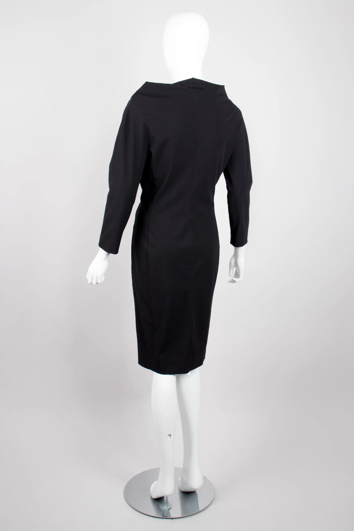 Draped Faux Wrap Dress