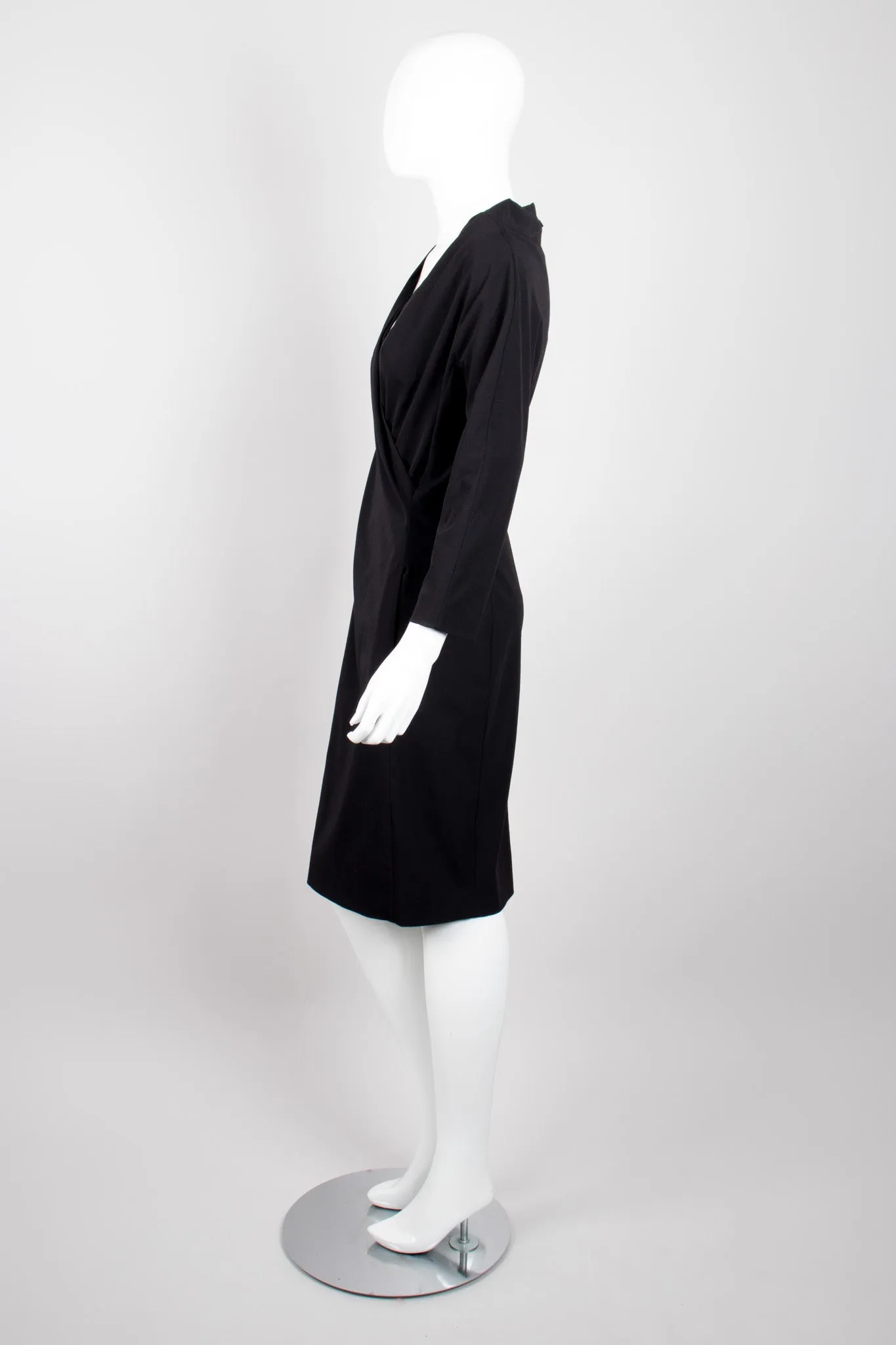Draped Faux Wrap Dress