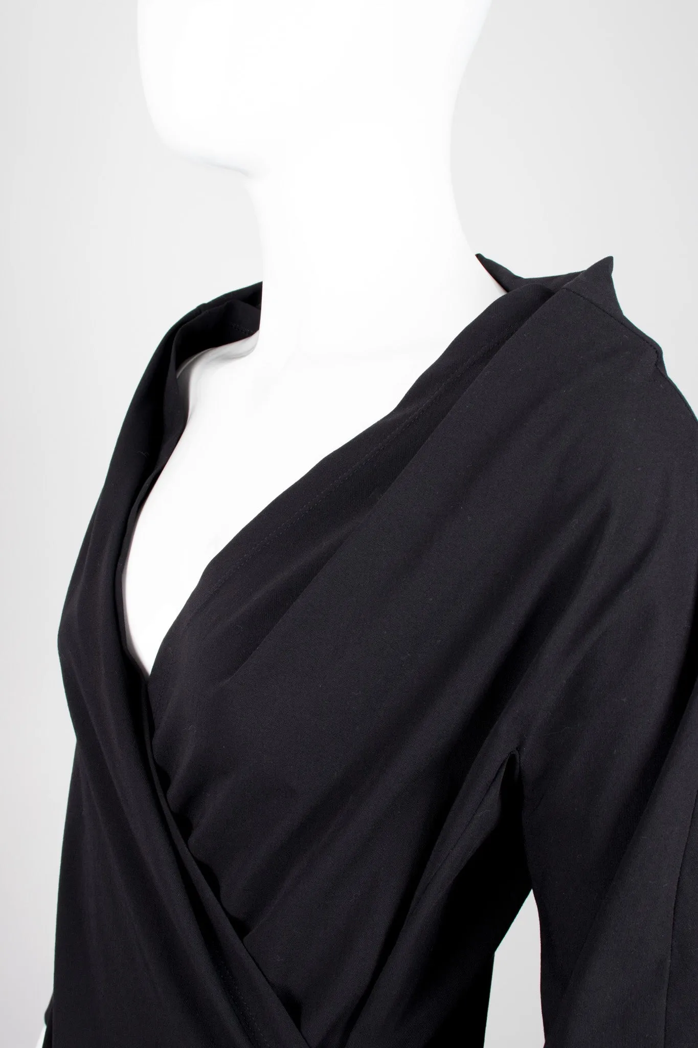 Draped Faux Wrap Dress