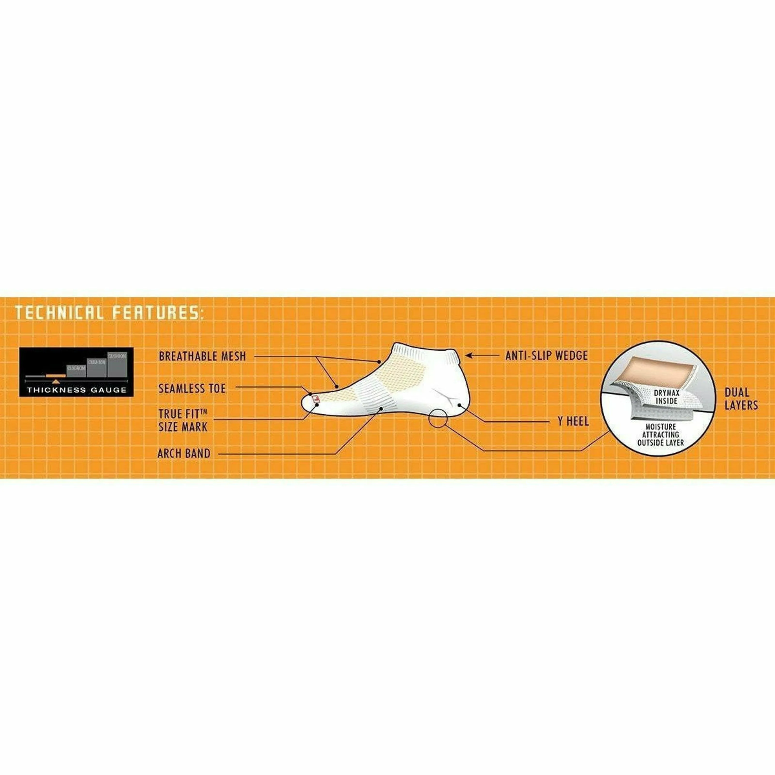 Drymax Thin Running Mini Crew Socks
