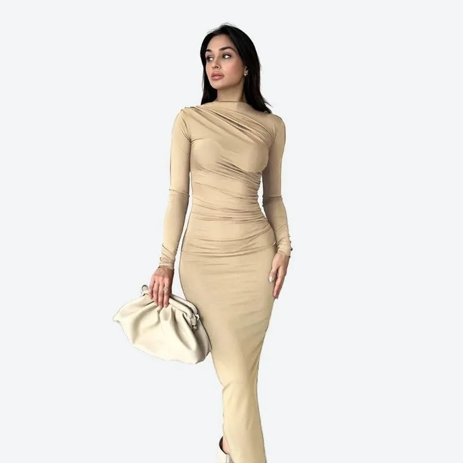 Elegant High Neck Bodycon Dresses