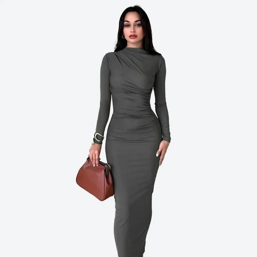 Elegant High Neck Bodycon Dresses