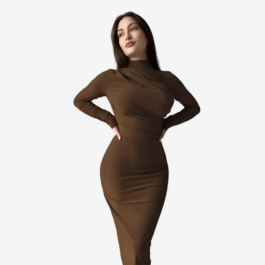 Elegant High Neck Bodycon Dresses