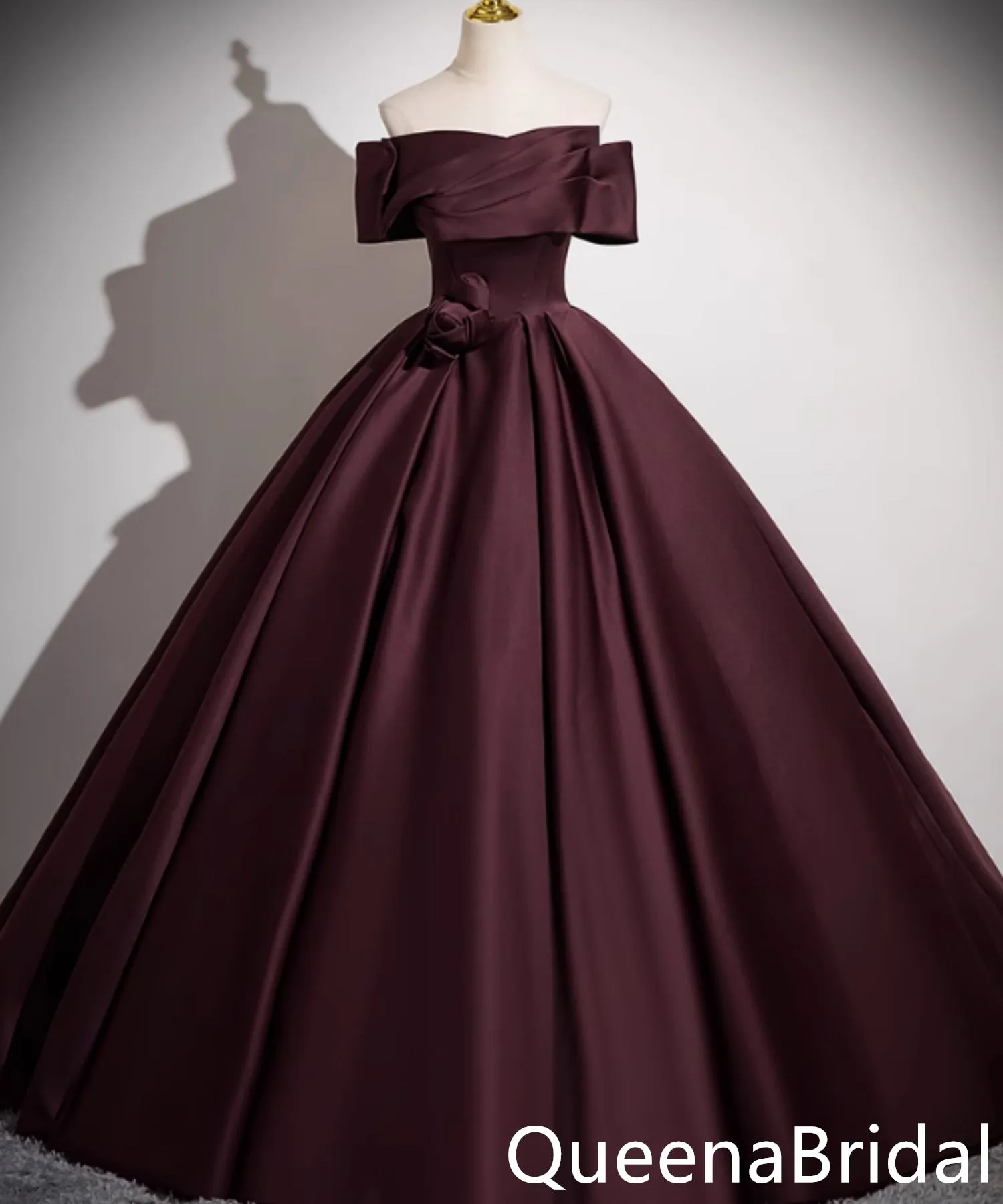 Elegant Off the Shoulder Lace up Back A-line Party Dress Long Prom Dresses to Impress ,WGP1520