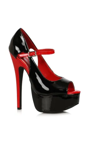 Ellie 652-HALLEY 6.5" Open Toe Pump