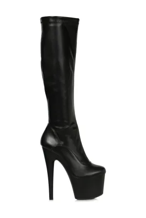 Ellie Shoes 709-ZEMMA Stiletto Stretch Knee High Boot with Zipper