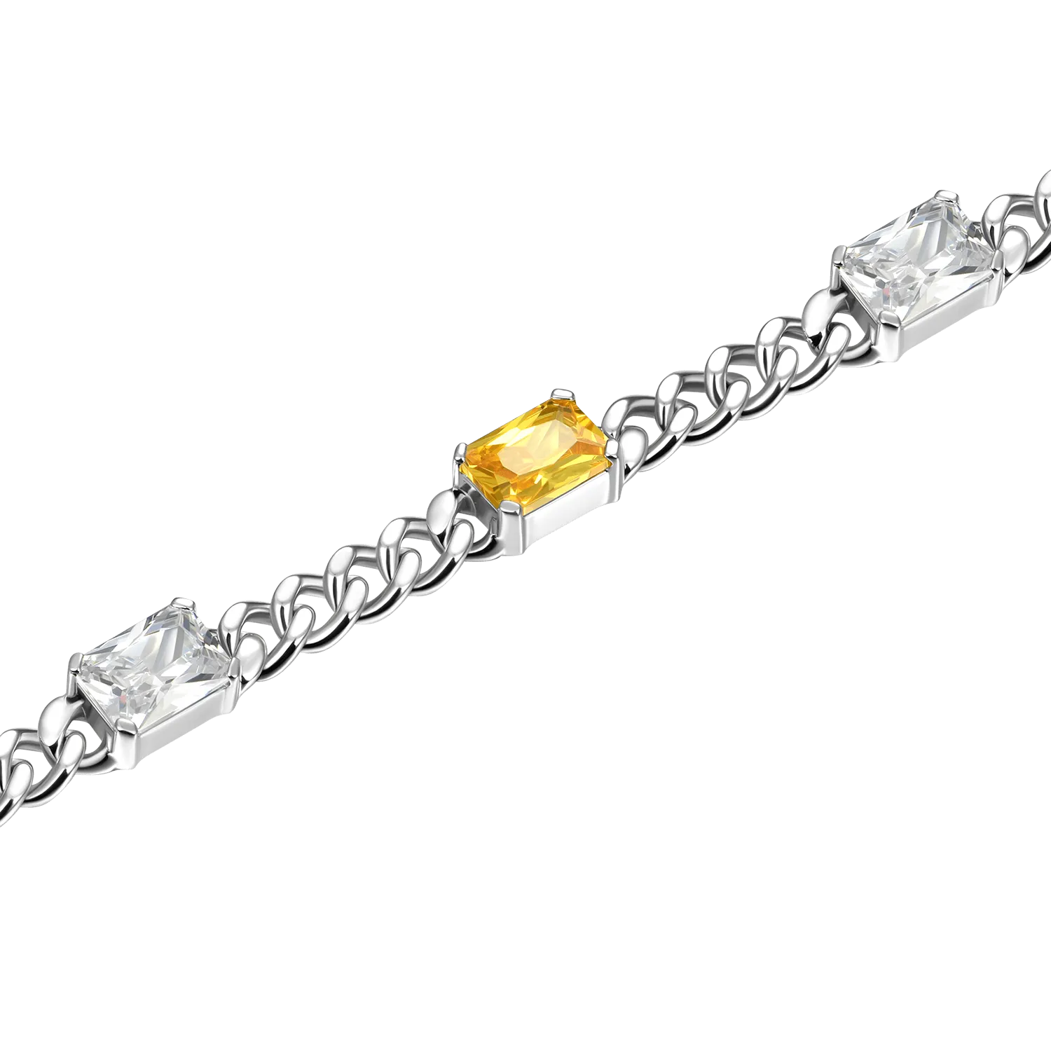 Emerald Cut Gemstone Adjustable Bracelet - 5mm