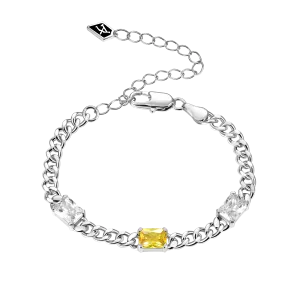 Emerald Cut Gemstone Adjustable Bracelet - 5mm
