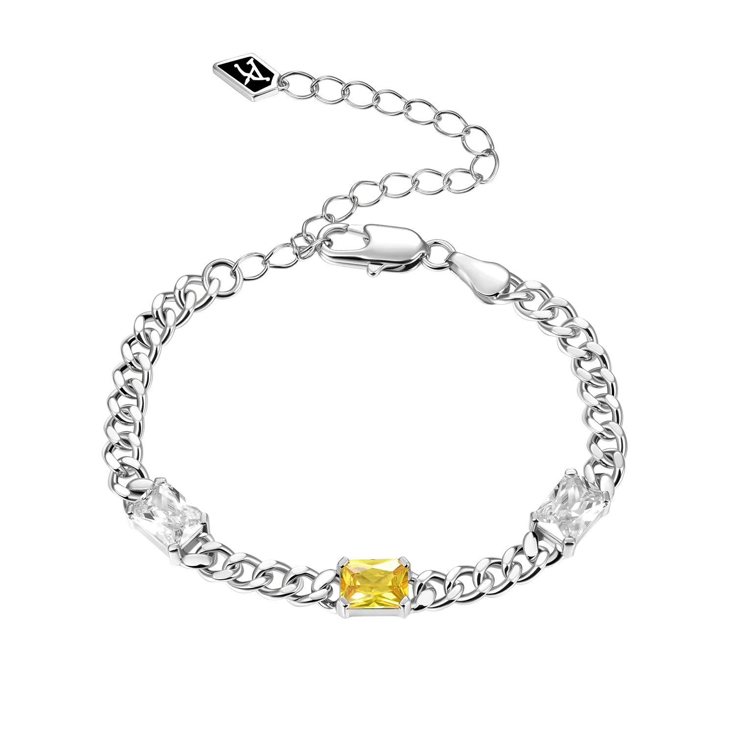 Emerald Cut Gemstone Adjustable Bracelet - 5mm