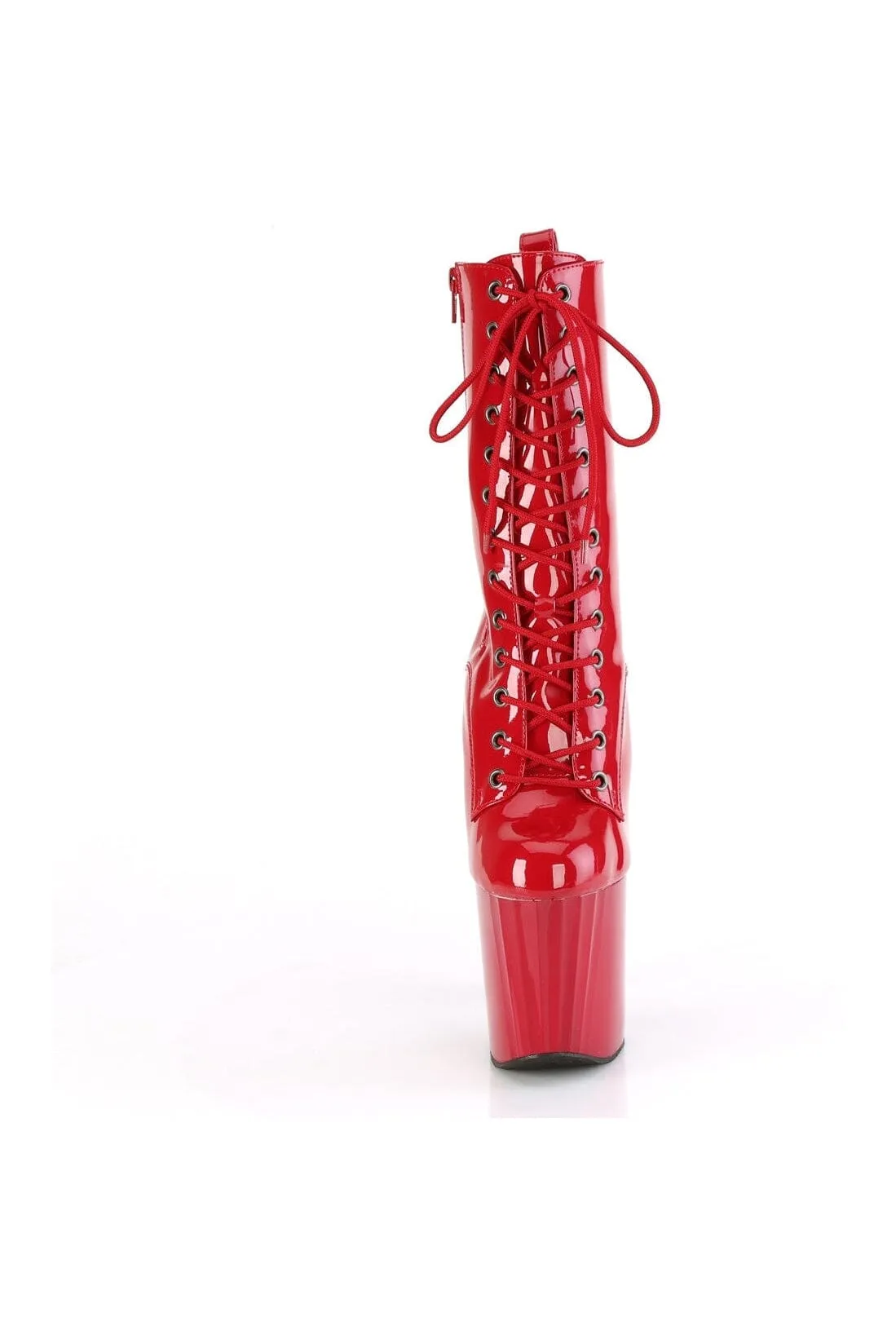 ENCHANT-1040 Red Patent Knee Boot
