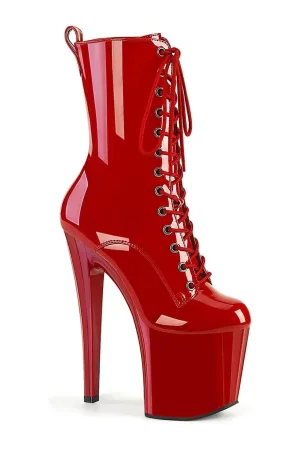 ENCHANT-1040 Red Patent Knee Boot