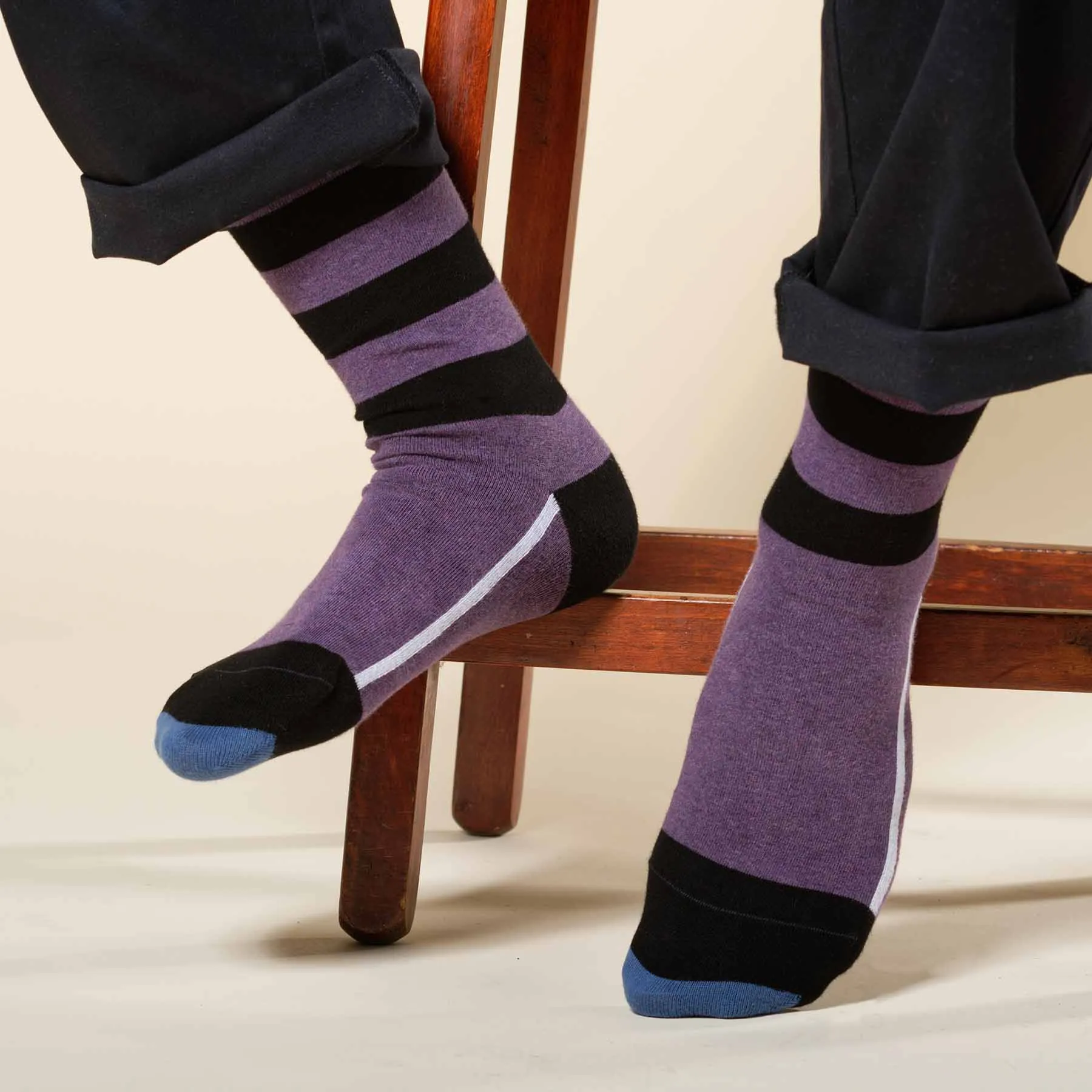 Equilibrium Men's Organic Cotton Socks | Purple