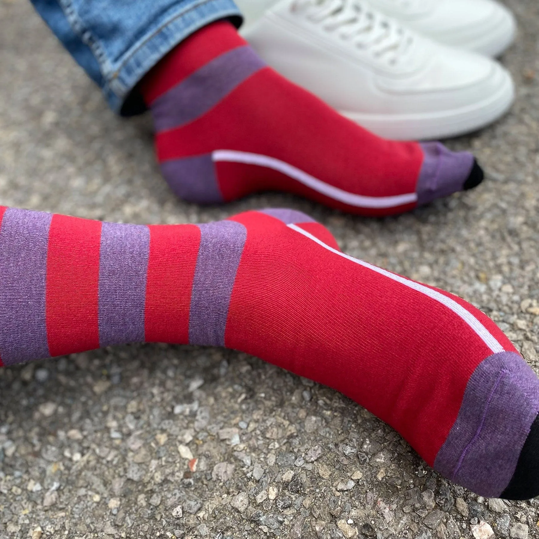 Equilibrium Men's Organic Cotton Socks | Red