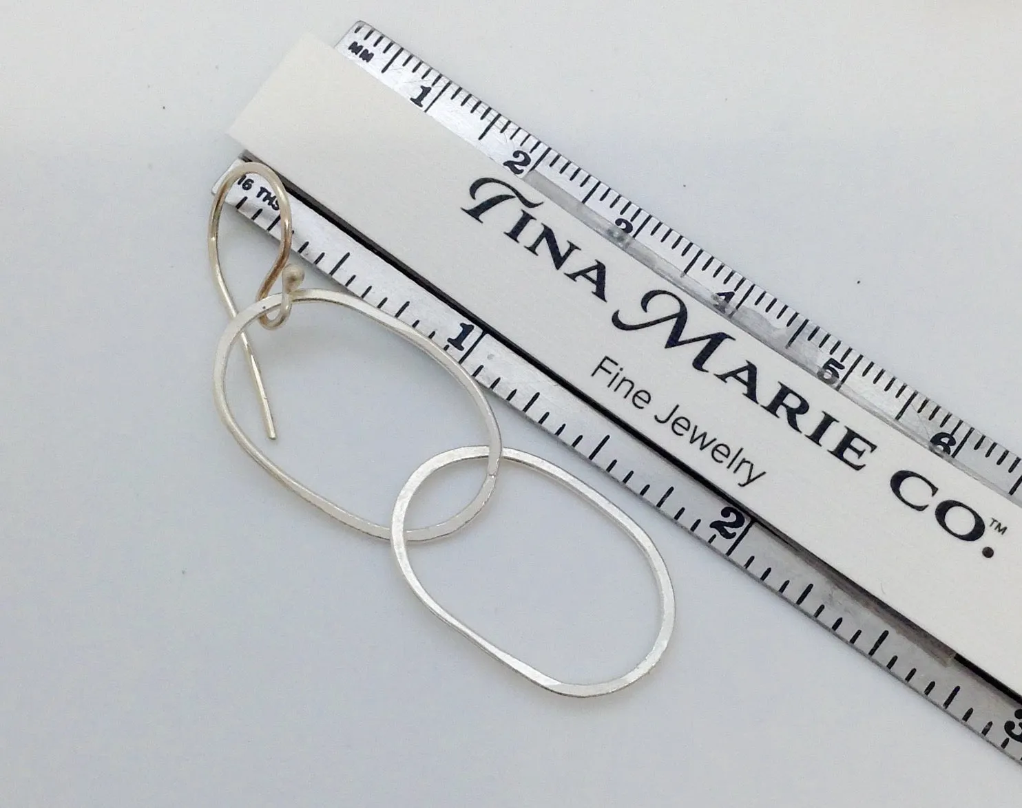 Fine Silver Oval Link Earrings
