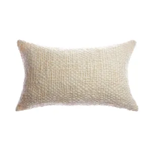 Flame Natural Wool Lumbar Pillow