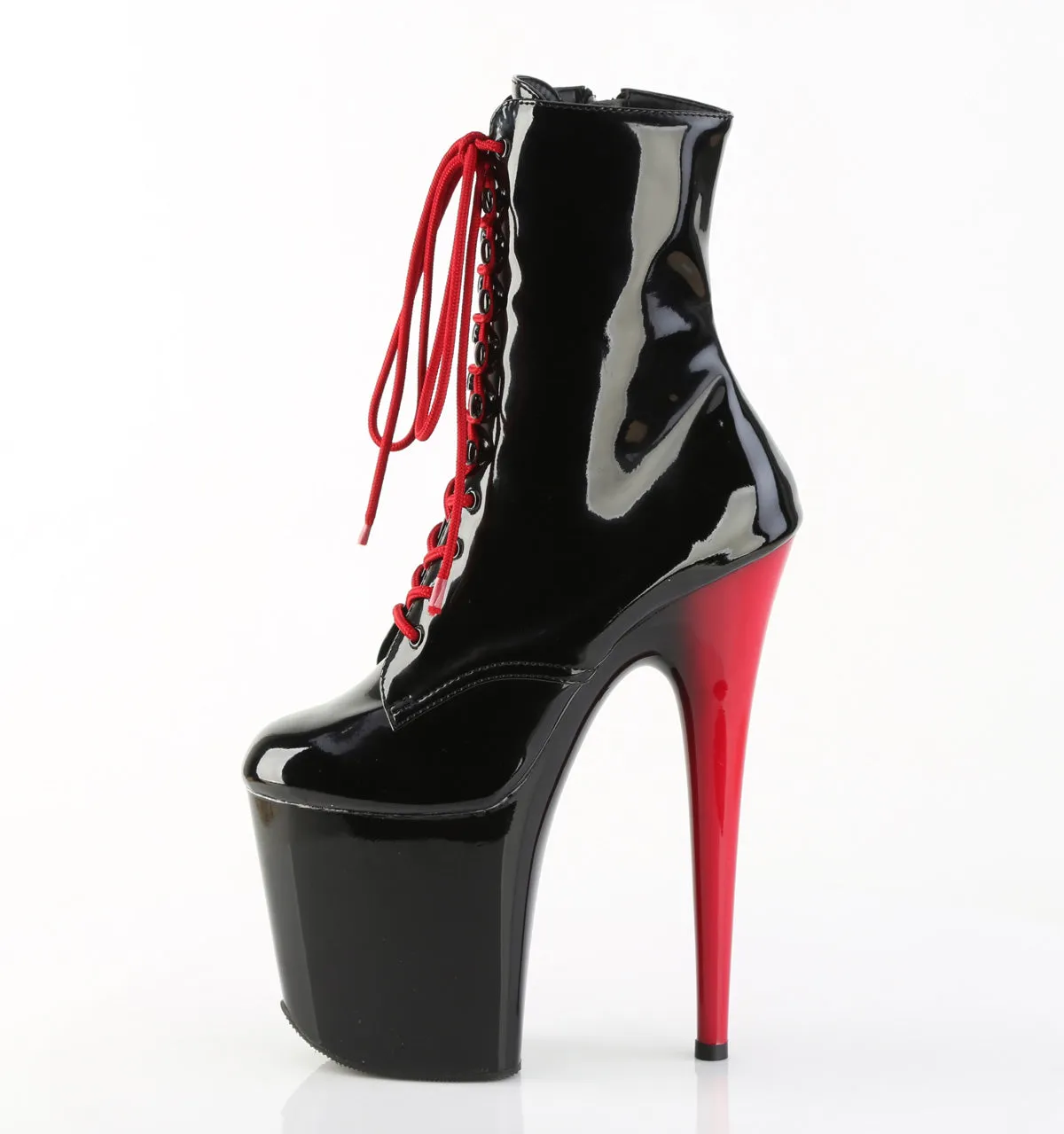 FLAMINGO-1020  Black Patent/Black-Red