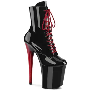 FLAMINGO-1020  Black Patent/Black-Red