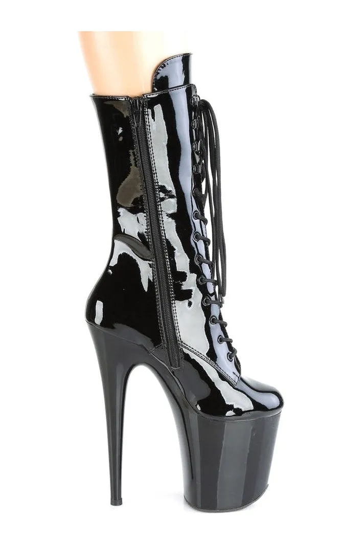 FLAMINGO-1050 Exotic Boot | Black Patent