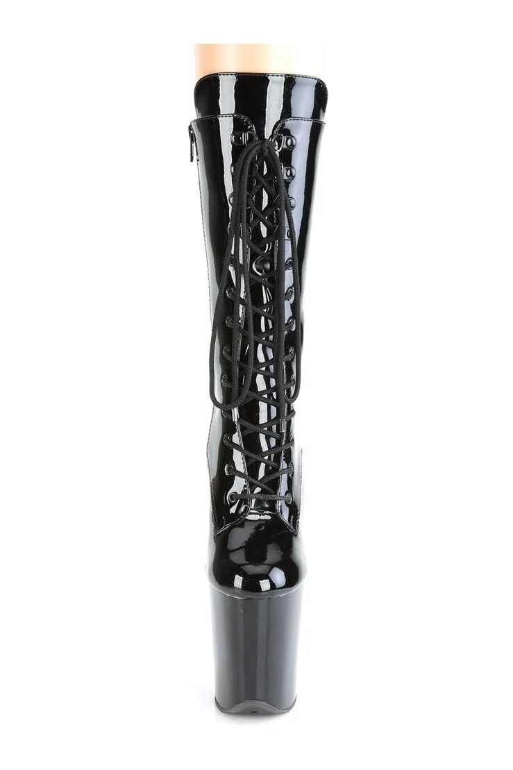 FLAMINGO-1050 Exotic Boot | Black Patent