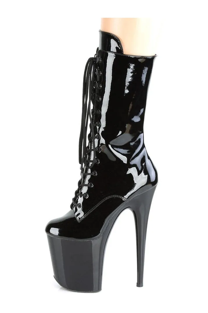 FLAMINGO-1050 Exotic Boot | Black Patent