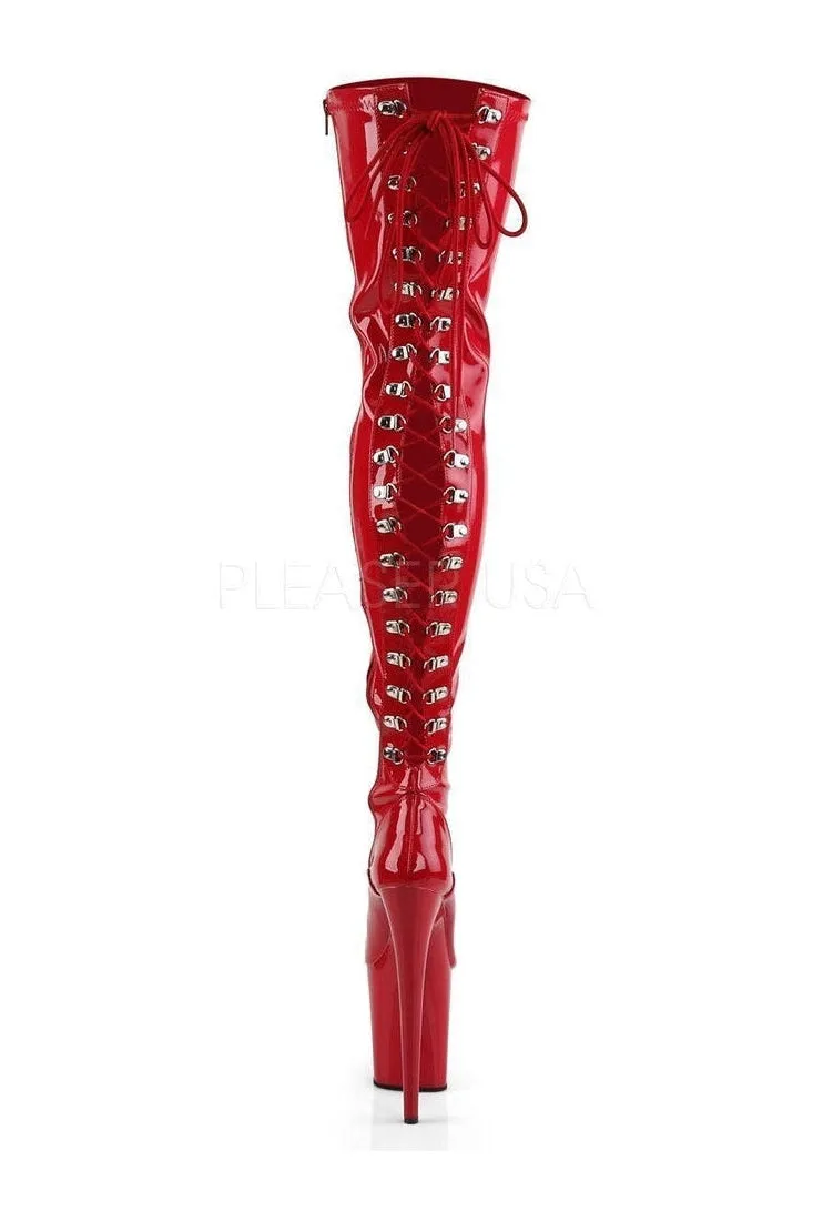 FLAMINGO-3063 Platform Boot  | Red Patent