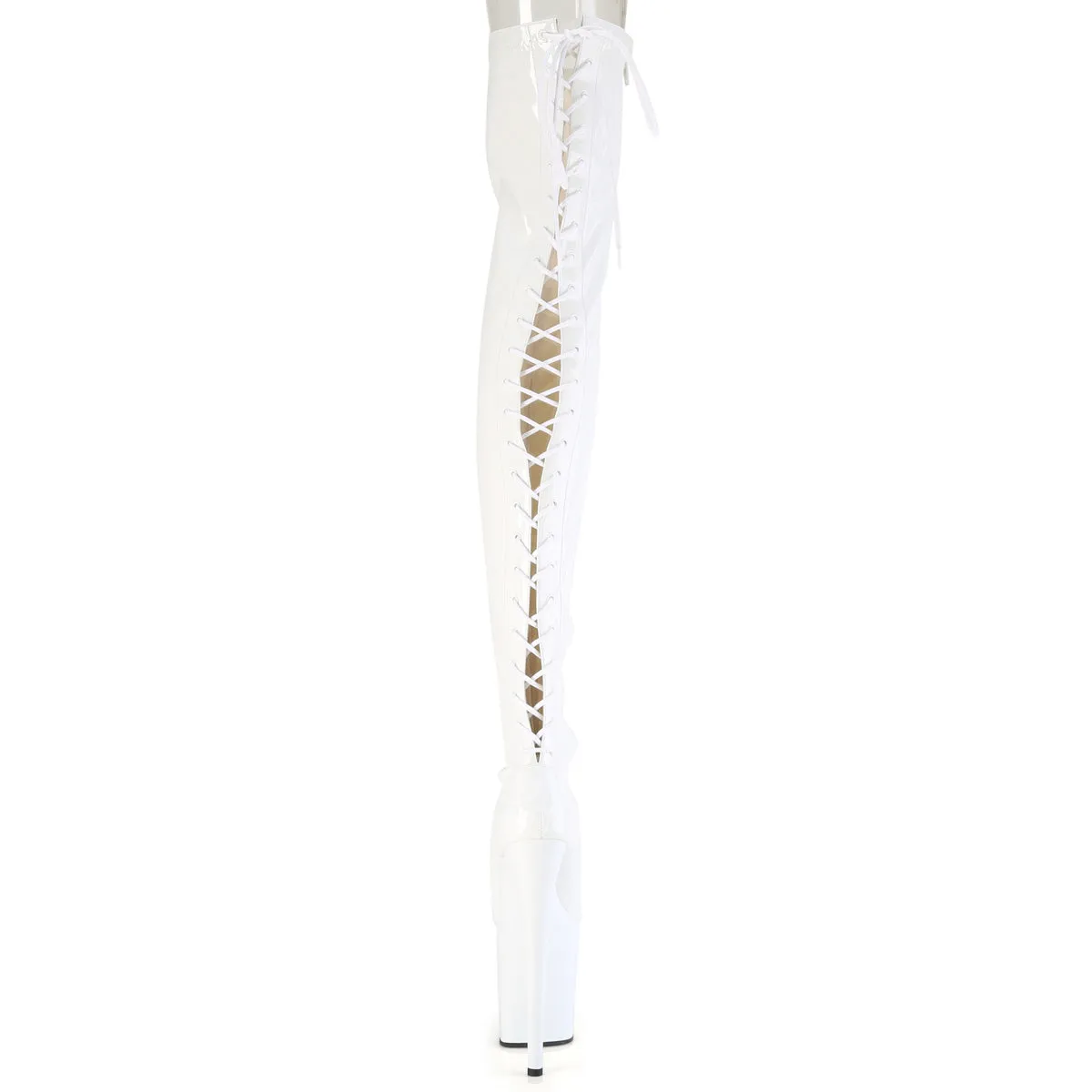 FLAMINGO-3850  White Stretch Patent/White