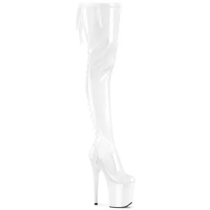 FLAMINGO-3850  White Stretch Patent/White