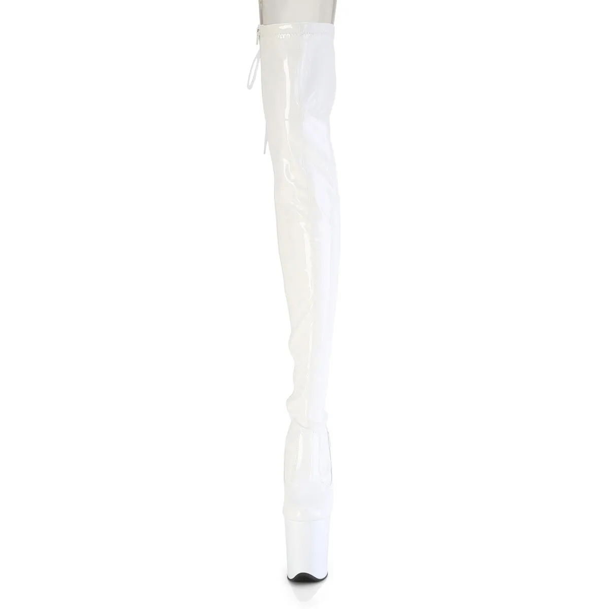 FLAMINGO-3850  White Stretch Patent/White