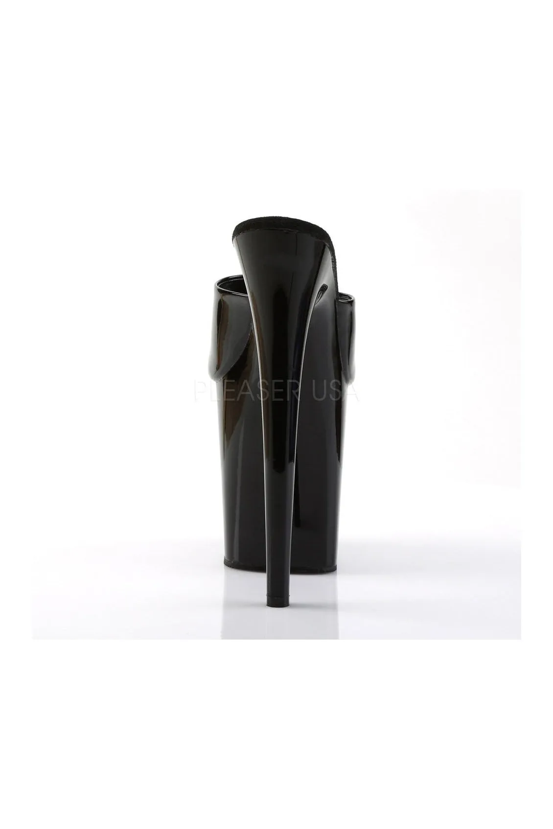 FLAMINGO-801 Platform Slide  | Black Patent