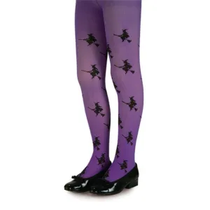 Glitter Witch Tights Purple, Child