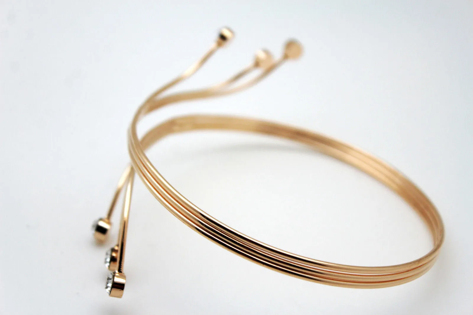 Gold Metal Cuff Upper Arm Bracelet Wrap Around Retro Silver