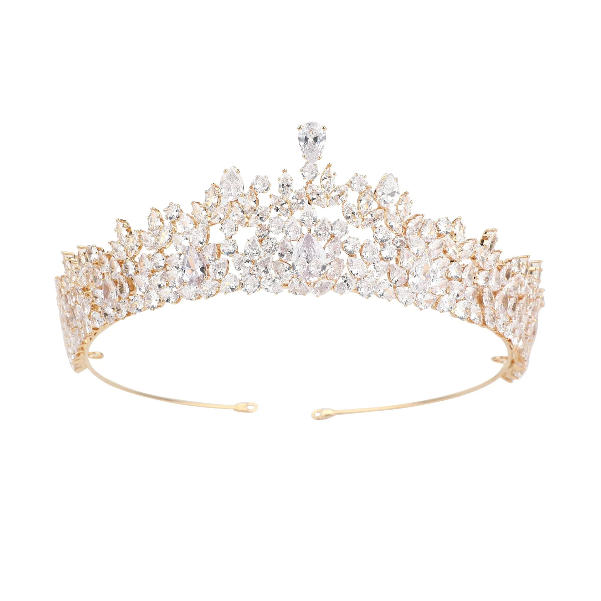 Gold Silver Color Bridal Tiara Wedding Crown Hair Accessories