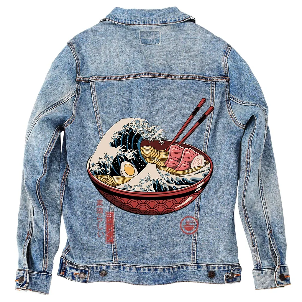 Great Ramen Wave by Vincent Trinidad Unisex Denim Jacket