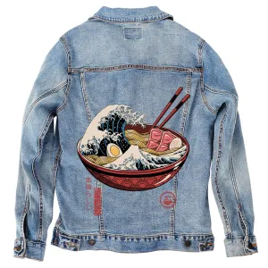 Great Ramen Wave by Vincent Trinidad Unisex Denim Jacket