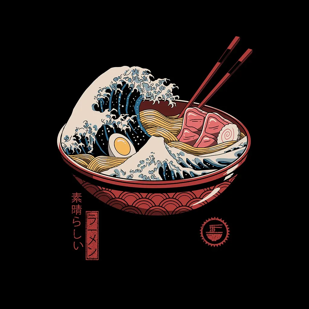 Great Ramen Wave by Vincent Trinidad Unisex Denim Jacket