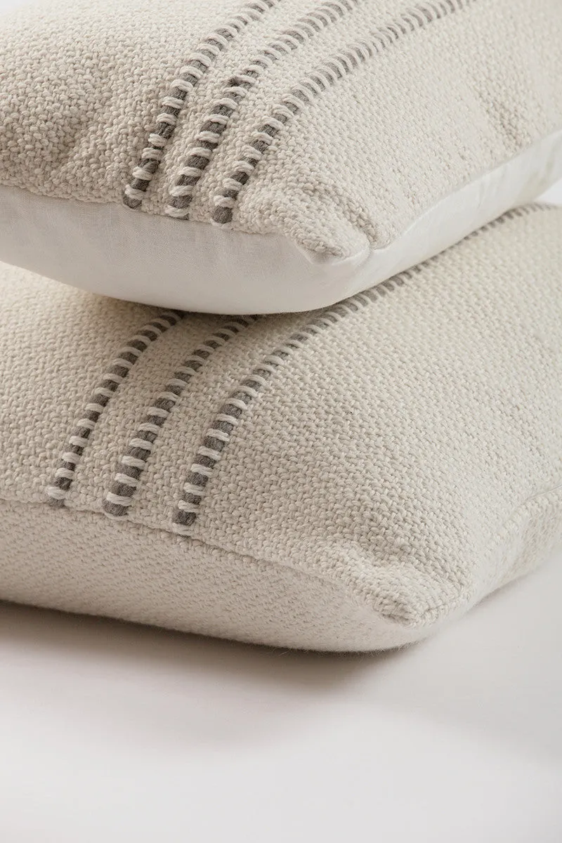 Grey Striped Throw Blanket