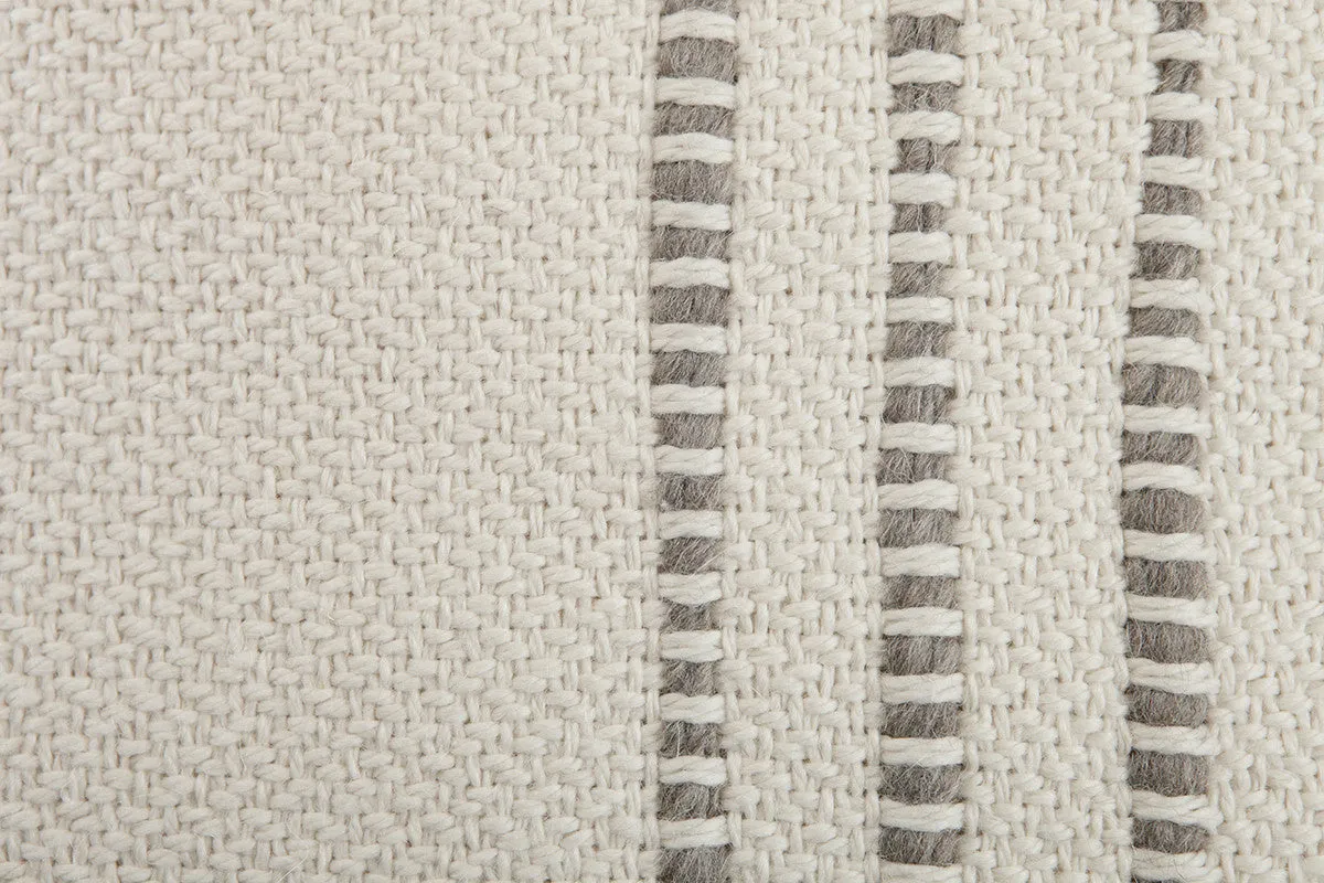 Grey Striped Throw Blanket