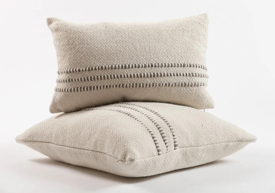 Grey Striped Throw Blanket