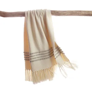 Grey Striped Throw Blanket
